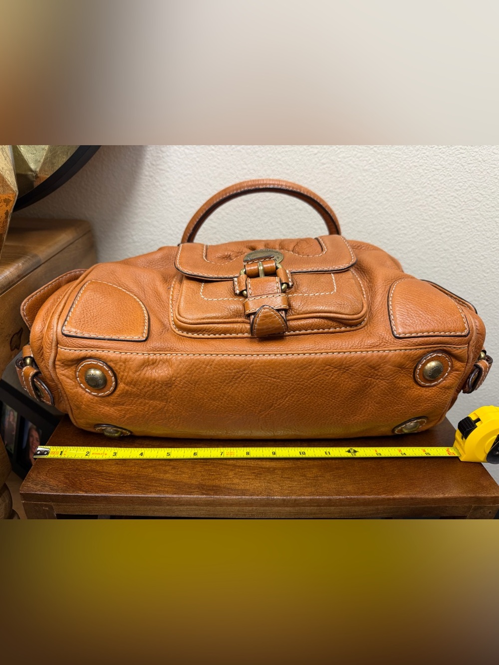 MARC BY MARC JACOBS Aline Cognac Brown Leather Satchel - Picture 3 of 16